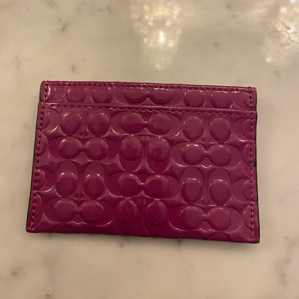 Coach Berry Leather Card Case